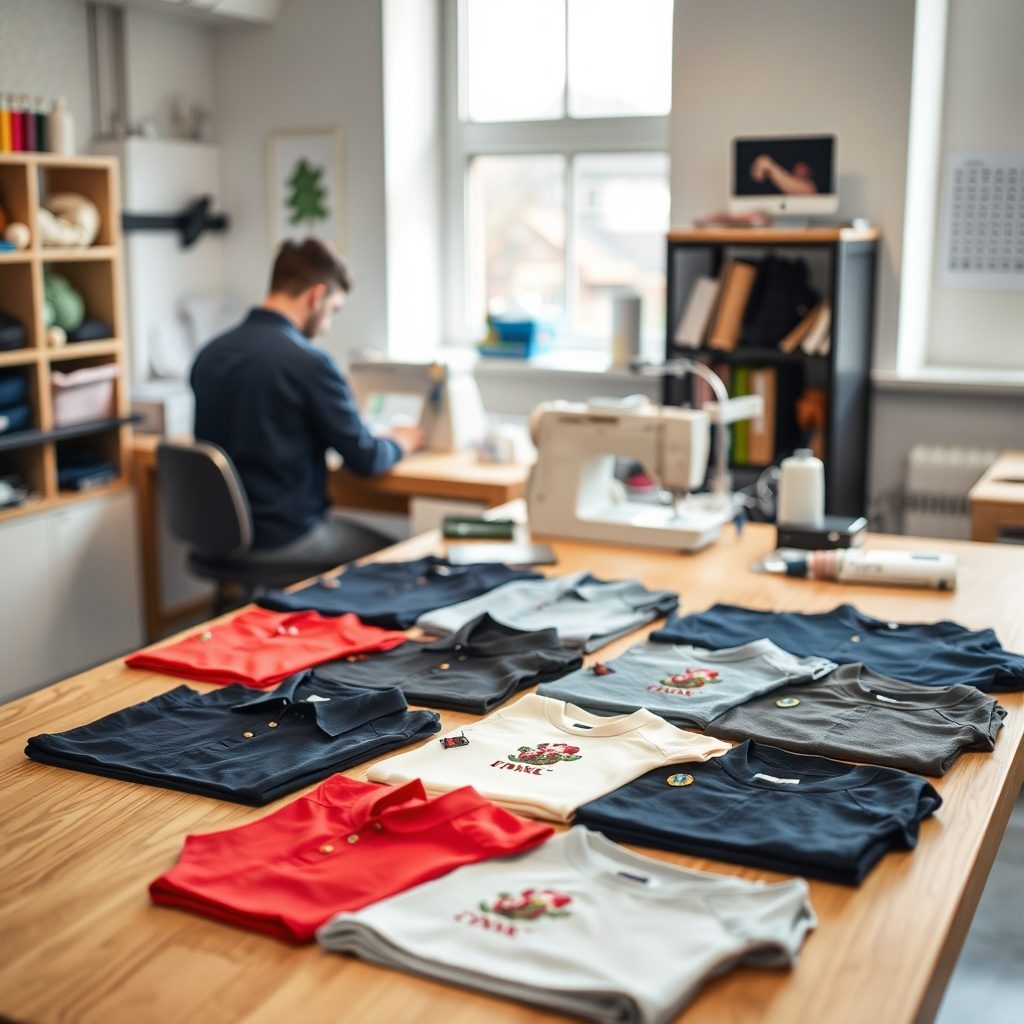 Ejemplo de ropa de trabajo bordada